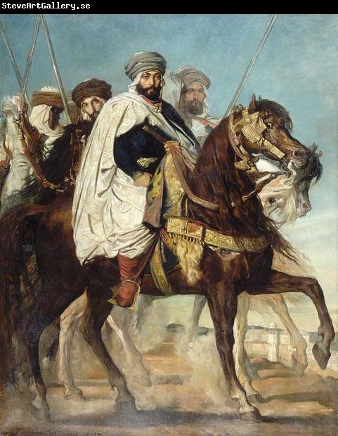 Theodore Chasseriau Caliph of Constantinople and Chief of the Haractas, Followed by his Escort